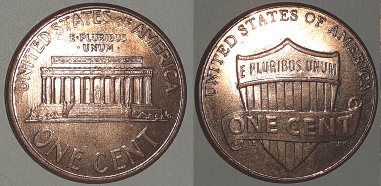 Groes Bild: 1 Cent USA Rckseiten ab 1959 und 2010