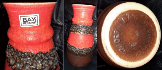 Bay Lava Vase Keramik Nr. 630 25, spte 1960er bis frhe 1970er Jahre - Blumenvase