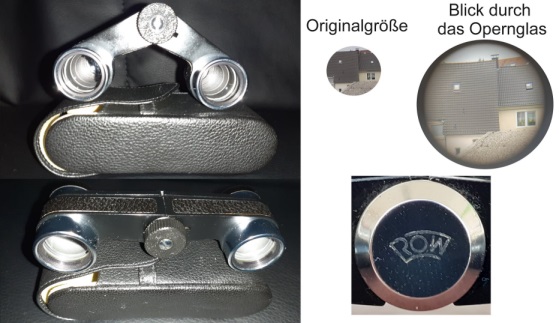 ROW Theaterglas LUXOSTAR - Opernglas VEB Rathenower Optische Werke Herrmann Duncker Fernglas