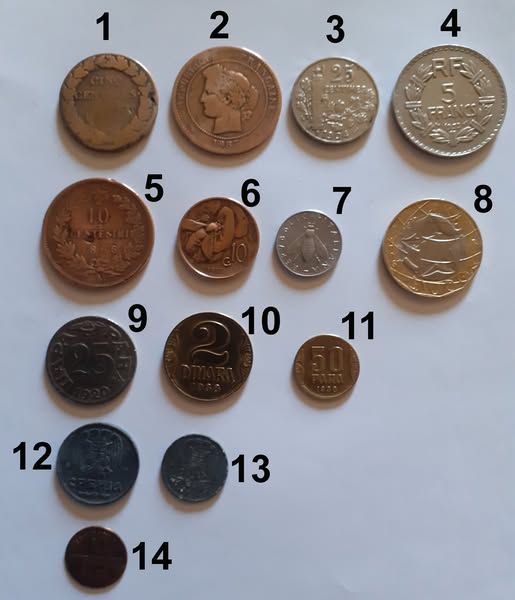 Mnzkonvolut 1799 - 1955 - Frankreich, Italien, Jugoslawien, Knigreich Bayern, Serbien